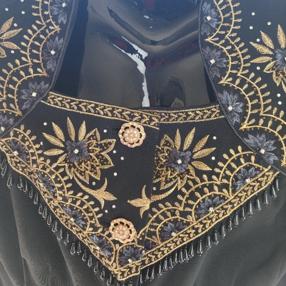 **Vintage*** Lisa Rene' rhinestone floral embroidered coat/jacket/blazer - Picture 8 of 15